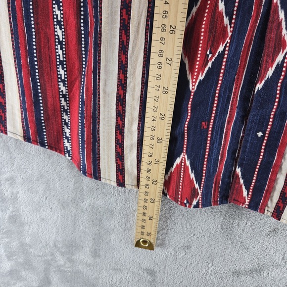 Vintage Roper Men XL Western Shirt Striped Aztec Design Southwest USA Made RODEO - Picture 5 of 7